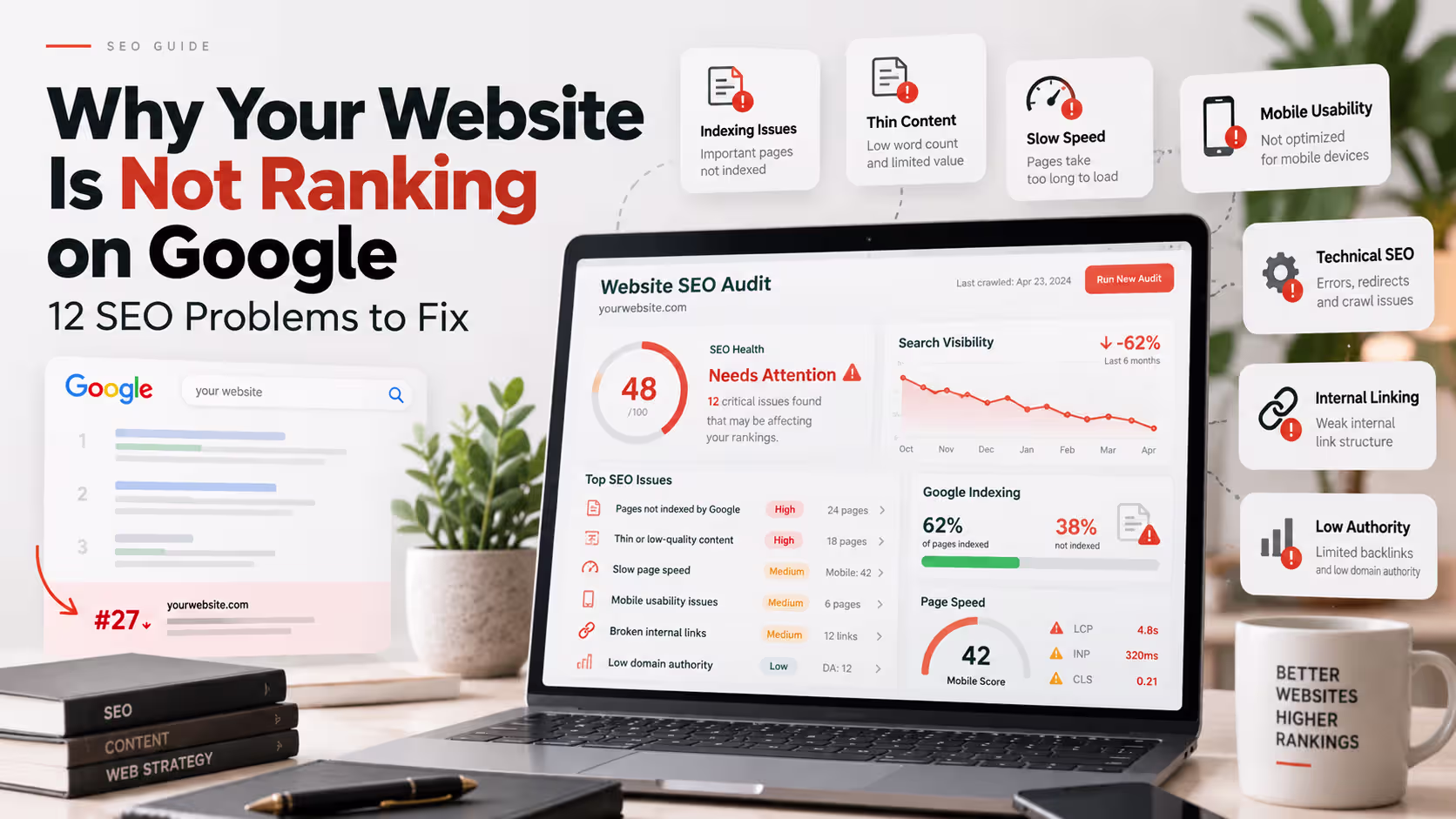 Why Your Website Is Not Ranking on Google: 12 Common SEO Problems to Fix